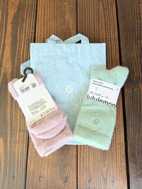 ✨ NEW lululemon Fuzzy Crew Socks Bundle & Reusable Shopping Bag ✨